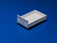 Bausatz 1:87 3-Seiten-Kipper Moser mit Grundplatte für Kran 45mm x 8mm
