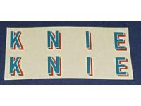 Decalsatz 1:87 2x Knie Schrift 58mm x 11mm