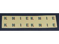 Decalsatz 1:87 4x Knie Schrift 37mm x 6mm