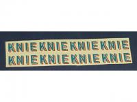Decalsatz 1:87 8x Knie Schrift 12mm x 5mm